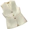 2025 En Stock Comercio Exterior Transfronterizo Estilo Chanel Bordado Medieval Retro Chaleco Moda Jacquard Manga Corta