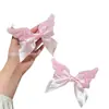 Pinza para el Cabello con Lazo de Felpa Alado Estilo Japonés para Mujer, Accesorio para el Cabello Lolita, Adorno para el Cabello Dulce Suave de Chica para la Parte Trasera de la Cabeza