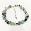 Pulsera de Grava de Ágata de Cristal Natural Pulsera Irregular de Piedra Semipreciosa Amatista Rosa Estudiante Novia Regalo