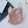 Camisola Lisa Fina Chaleco para Mujer con Almohadilla en el Pecho Sin Aros de Acero Pura Deseo Base Interior Espalda Hermosa Ropa Exterior Top sin Mangas para Mujer