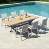 Mesas e cadeiras para pátio externo, mesas e cadeiras de chá ao ar livre, mesas de jantar comerciais de lazer para terraço externo, conjuntos de mesa e cadeira para jardim de villa