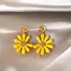Aretes de Flor de Margarita Amarilla para Mujer 2026 Nuevos Aretes Más Vendidos, Muy Hermosos, Únicos y Bonitos, Joyería para Orejas Estilo Vacaciones