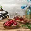 Cuenco de Madera para Velas en Stock, Bandeja Decorativa Ovalada para Velas de Aromaterapia, Cuenco para Frutas de Mesa Comedor, Cuenco de Masa para Velas