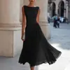 2026 Amazon Comercio Exterior Transfronterizo Sitio Independiente de Amazon Vestido Elegante de Fiesta con Escote Bardot para Vacaciones