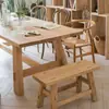 Mesa de Jantar e Cadeiras Nórdicas Japonesas de Madeira Maciça Freixo Moderno Madeira Original Mesa de Jantar Simples Mesa Longa Combinação de Mesa de Jantar Bancada Móveis