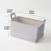 Caja de almacenamiento de escritorio de cuero, caja de cosméticos para el cuidado de la piel, caja coleccionable, cesta plegable de PU para guardar ropa, juguetes y libros.