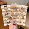 Gomas para el pelo de flor de alta elasticidad color café para niños que no dañan el cabello, Accesorios para el cabello de bebé con un estilo Maillard de alta gama, Bandas para el pelo para coleta