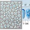 Adhesivo Transfronterizo Nuevo para Arte de Uñas 5D en Relieve Flor de Cristal Tridimensional Jalea Camelia Flor de Cuatro Pétalos Adhesivo Decorativo para Uñas