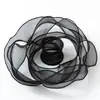 Fita de Linha Rabo de Peixe com Borda Dourada Linha de Poliéster 4cm Laço Acessórios DIY Fita Floral Flor Caixa de Presente Embalagem Fita