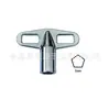 Llave Pentagonal Metálica para Gabinetes Eléctricos, Llave para Grifos Exteriores, Llave de Interruptor, Llave Pequeña para Caja de Distribución de Fibra Óptica