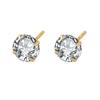 Brincos de prata esterlina com diamantes sem sono, brincos femininos de zircônia, furo de orelha simples, pino antibloqueio, brincos de palito de orelha s925