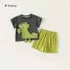 Modelo de Bienestar M Conjunto de Dos Piezas No Reutilizable para Niños Primavera y Verano para Niños Pequeños y Medianos, Traje de Pantalón para Niños, Traje de Falda para Niñas Liquidación