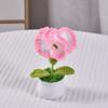 Dia das Mães finalizado Dia das Mães finalizado Buquê de flores de lã tecido à mão Cravo finalizado Flor em vaso Tricotado