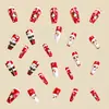 Adesivos de Unha de Natal Unhas Longas Ballet Papai Noel Boneco de Neve Adesivos de Unha Postiça Série de Natal