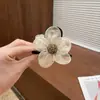 Pinza para el Cabello de Flor con Pedrería de Malla para Mujer 2024 Nuevo Pinza para Cola de Caballo Parte Posterior de la Cabeza Pinza de Tiburón Pinza para Media Melena Accesorio para el Cabello Raíz del Cabello