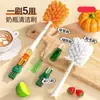Escova de Copo de Cozinha Estilo Japonês 2 em 1 com Cabo Longo, Destacável, Sem Canto Morto, Adequada para Limpar Copos, Mamadeiras, Remover Manchas e Lavar Panelas