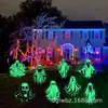 Fantasma Brillante de Halloween Fantasma de Pie Tarjeta Enchufable Decoración de Porche Patio Césped Fantasma Luminoso Horror Decoración Festiva Tarjeta Enchufable