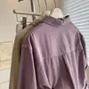 Camisa de Veludo Cotelê Roxo Taro Suave para Mulheres! Jaqueta Camisa Casual Camada Versátil Slimming Look Retro Outono 2025