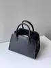 A Nova Bolsa de Couro de Vaca com Fileira de Pontos Bolsa Tote Margaux10 de Alto Padrão para o Dia a Dia Bolsa Transversal de Couro Genuíno