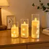 Luz de vela eletrônica simulada LED, acrílico, para casamentos, fotografia, role-playing, iluminação de guia, Natal, aniversários e expressar amor, luz de ambiente