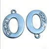 Nuevo Llavero de Metal con Incrustaciones de Diamantes de 26 Letras, Colgante para Bolso, Colgante Sencillo para Collar, Accesorios DIY, Venta al por Mayor