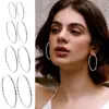 Brincos de Argola Brilhantes com Glitter para Mulheres, Apresentando um Efeito Emagrecedor e um Design de Céu Estrelado, Tendência de Novos Brincos de 2026