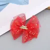 Celebração de Natal Novo Adereço de Cabeça Criativo Faixa de Cabeça Vermelha Infantil Menina Laço Tela Fabricante Atacado