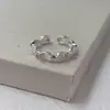 Anillo de Plata de Ley S925 para Mujer, Estilo de Nicho de Gama Alta, No se Desvanece, Anillo de Dedo Versátil Estilo Ins, Joyería Coreana de Estilo Abierto