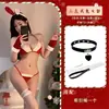 Lingerie Sexy para Lóbulo Estilo Três Pontos Coelho de Natal Role-Playing Sutiã Quente com Cadarço Pijama Uniforme