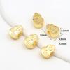 Cuentas Espaciadoras Flor de Seis Pétalos Chapadas en Oro Real de 18 Quilates que Conservan el Color con Agujeros Horizontales, Cuentas que Conservan el Color Cubiertas de Oro, Cuentas Sueltas, Accesorios para Pulseras DIY D139