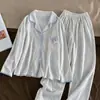 Pijama de Cachemir Cepillado para Mujer 2026 Otoño/Invierno Nuevo Estilo Vellón Alemán Cálido Estilo Coreano Vellón Delgado Manga Larga Ropa de Casa Se Puede Usar al Aire Libre