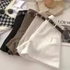 Shorts casuales para mujer, nueva colección primavera 2026, estilo coreano, modernos, retro, sencillos, de cintura alta, línea A, pantalones de pierna ancha