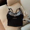 Tiro Real Precio Real Camisola Falsa de Dos Piezas para Mujer con Almohadillas en el Pecho y Top de Tubo Básico con Espalda Bonita