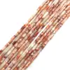Cuentas de piedra natural lapislázuli 2x 4mm tubo redondo cilíndrico cuentas de madera amarilla con vetas accesorios para joyería DIY al por mayor
