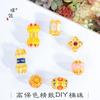 Accesorios DIY de oro de arena vietnamita de larga data, la Verdad de Seis Caracteres y Tilian Paz Felicidad Cuentas Redondas Doradas para Mujeres