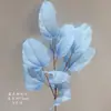 Flores Azules de Boda Materiales Flores de Seda Rosas Peonías Flores Arregladas Cascada de Flores Techo Arte Floral Arreglo Floral Jardín de Monet