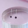 S999 Sterling Silver Ear Line Feminino estilo coreano simples elegante All-match Diamond Set Brincos Moda Brincos Curtos e Ear Chains