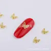 Joias de borboleta para nail art 3D tridimensional borboleta de metal borboleta brilhante dourada e prateada acessórios de liga para nail art