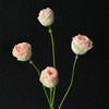 4 rosas artificiales pequeñas con bordes quemados para sujetar un ramo de flores falsas para decoración de bodas y hoteles, flores falsas para el hogar.