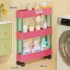 Estante de Almacenamiento para Baño Junto a la Lavadora, Estante de Almacenamiento Multicapa para Detergente de Lavandería, Carrito de Piso para Baño y Tocador