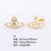 Acero de titanio 316L chapado en cobre y oro microincrustado con circonita pendiente para cartílago del oído corazón rosa mariposa ear cuff pendiente de piercing transfronterizo pendiente para cartílago