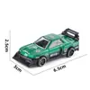 Modelo de Carro de Liga Cruzada Artificial 1:64 Carros de Corrida Esportivos Deslizantes Kit de Carrinhos Pequenos para Crianças Presente para Menino