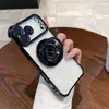 Adequado para Capa de Celular Iphone17Promax Suporte Metálico Giratório Sucção Magnética Apple 16 Airbag Cantos Quatro Anti-Queda Rígido