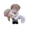 Boneca Figura de PVC Enfeites de Carro Paisagem Micro Carnuda Decoração de Bolo Casal Abraçado Forma de Abraço Boneca