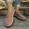 Mocasines de otoño 2026 de talla grande transfronterizos, zapatos casuales para mujer estilo británico esmerilado, zapatos individuales de suela gruesa vintage de comercio exterior