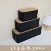 Caja de Almacenamiento de Plástico con Tapa Organizador de Escritorio para Cables de Datos de Carga Ocultos Teléfono Móvil Computadora Tableta Regleta