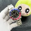Reloj Mecánico Automático Completo Serie Laojia Datejust Anillo de Coca Cola Moda de Negocios Reloj de Lujo para Hombre Comercio Exterior de Aliexpress