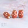 Cuentas de cerámica de calavera con agujero recto Jingdezhen material para abalorios accesorios para pulsera cuentas de cerámica baratijas diy