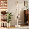 Cabideiro de Madeira Maciça para Quarto, Novo Modelo 2026, Cabide de Chão, Porta-Bolsas para Entrada de Casa, Design Simples