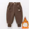 0095 Pantalones de Forro Polar para Niña Invierno Nuevos Pantalones de Algodón Engrosados Invierno Casual para Bebé Pantalones Acolchados Engrosados para Niños